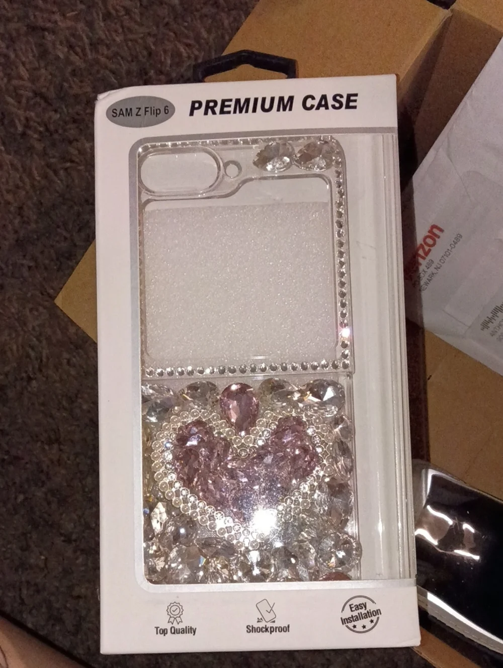Premium Bling Heart Case for - Pink Crystal